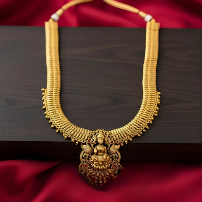 Antique Temple Necklace With Lakshmi Motif