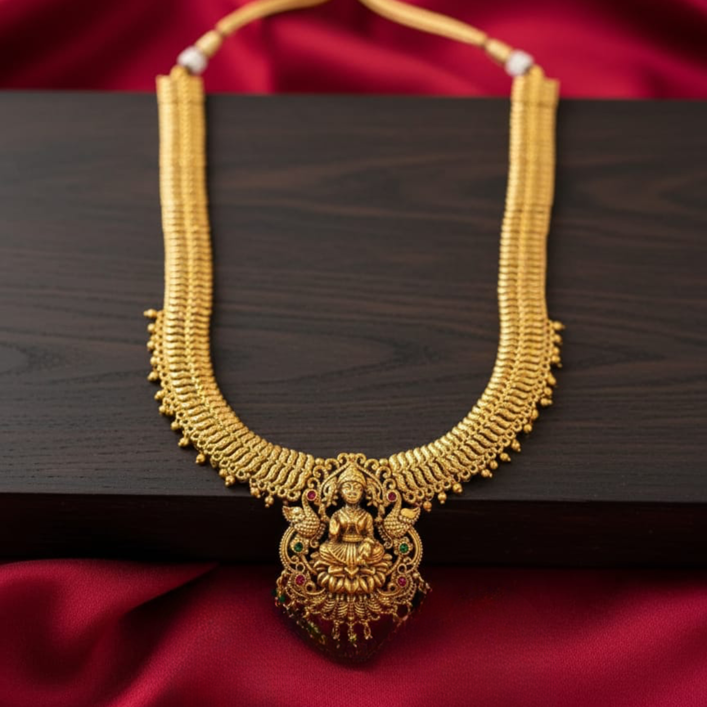 Antique gold Lakshmi temple necklace