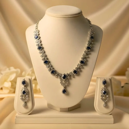 Luxury Necklace With Blue Stone